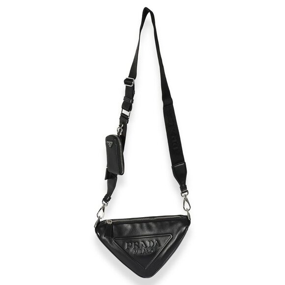 Prada Black Leather Triangle Bag - Picture 5 of 8